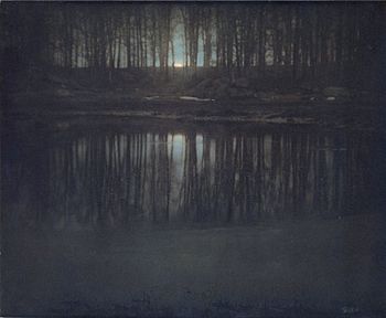 pond moonlight