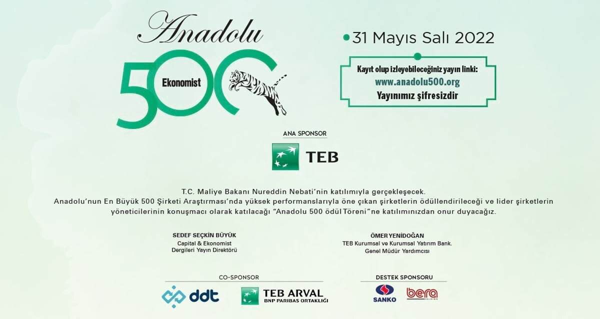 Anadolu 500 Ödül Töreni - CANLI YAYIN