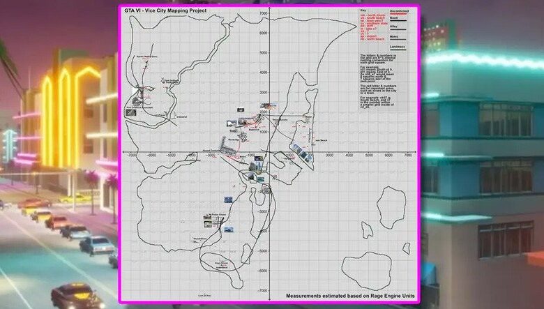 GTA 6 Hayranları, Yeni 'Vice City' Haritasını Çıkardılar